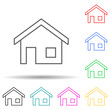 © rashadaliyev - House multi color set icon. Simple thin line, outline vector of navigation icons for ui and ux, website or mobile application
