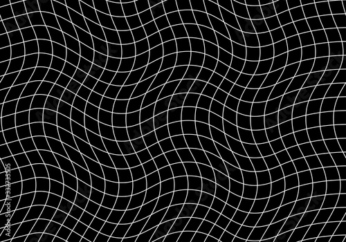 Fotomural Curved grid. Wavy mesh. illustration for design. abstract