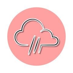 Poster - weather sign rain sticker icon. Simple thin line, outline vector of Weather icons for ui and ux, website or mobile application