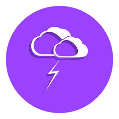 Poster - storm badge icon. Simple glyph, flat vector of Weather icons for ui and ux, website or mobile application