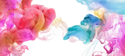 Wall Mural - acrylic colors in water. abstract background.