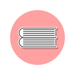 Poster - pile of books sticker icon. Simple thin line, outline vector of web icons for ui and ux, website or mobile application