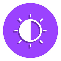 Poster - Brightness badge icon. Simple glyph, flat vector of web icons for ui and ux, website or mobile application