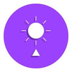 Poster - Sun badge icon. Simple glyph, flat vector of web icons for ui and ux, website or mobile application