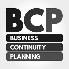 Poster - BCP - Business Continuity Planning acronym, business concept background