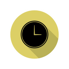 Poster - Wall Clock long shadow icon. Simple glyph, flat vector of web icons for ui and ux, website or mobile application