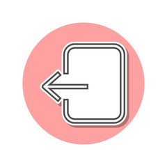 Poster - Exit sign sticker icon. Simple thin line, outline vector of web icons for ui and ux, website or mobile application