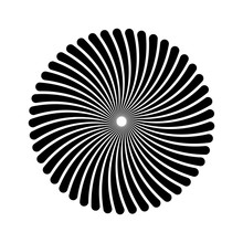 Abstract Vector Spiral Shape On A White Background. Isolated Spiral, Template For Design, Hypnotic Effect. Eps 10