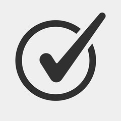 Leinwandbilder - Check mark logo vector or icon. Tick symbol in green color illustration.