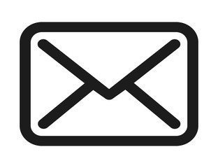 Leinwandbilder - Envelope Icon in trendy flat style isolated on grey background. Mail symbol for your web site design, logo, app, UI. Vector illustration.