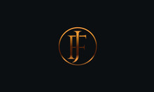 JF FJ J F Letter Logo Alphabet Design Template Vector