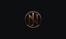 JN NJ J N Letter Logo Alphabet Design Template Vector
