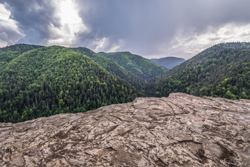 Sticker - View from so called Tomasovsky Vyhlad rocky viewpoint in Slovak Paradise Park in Slovakia