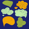 © Olga - Collection of colorful speech bubbles and dialog balloons. Hand drawn illustration