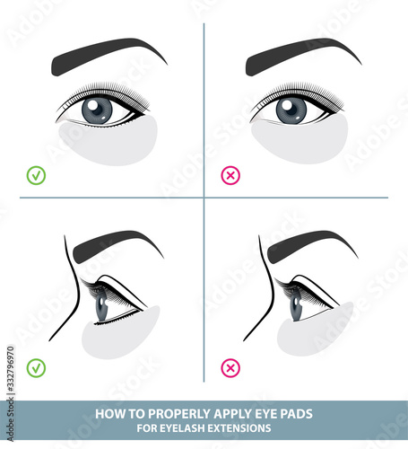 Fotomural How to Apply Under Eye Patches and Protection Pads for Eyelash Extensions Properly