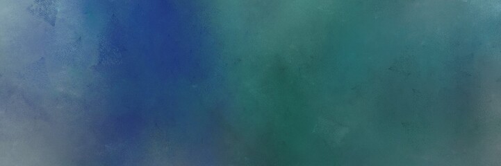 abstract painting background graphic with teal blue, dark slate gray and light slate gray colors and space for text or image. can be used as horizontal background texture