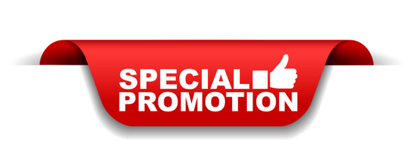 red vector illustration banner special promotion