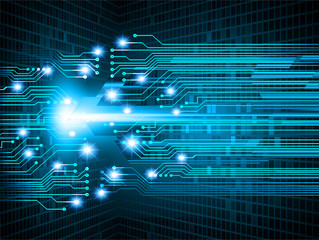 blue cyber circuit future technology concept background