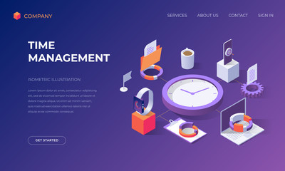 Poster - Landing page for time management