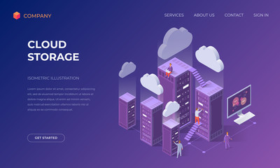 Poster - landing page for cloud data storage