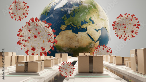Fotografía packages and symbolic virus cell