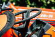 closeup of a tractor