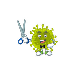 Sticker - Cool Barber coronavirus spread mascot design style