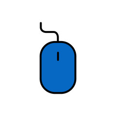 Poster - computer mouse on white background