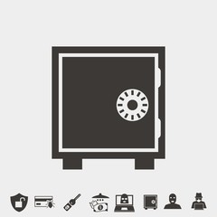 safe storage icon vector illustration and symbol for website and graphic design