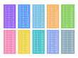 © syhin_stas - Colorful multiplication table between 1 to 10.Learning material for primary school students