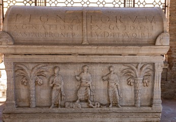 Wall Mural -  The monumental tomb of the most famous italian poet Dante Alighieri in Ravenna, Emilia Romagna, Italy.