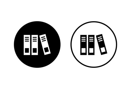 Library icons set on white background. Book icon vector