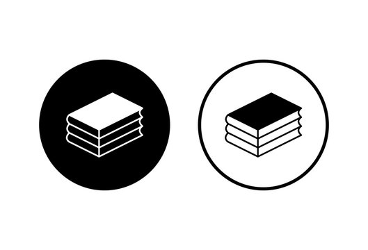 Library icons set on white background. Book icon vector