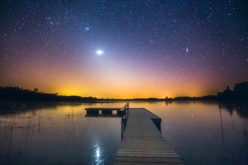 Wall Mural - zodiacal light and the Milky Way on a beautiful night