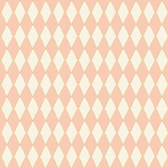 Poster - Vector pink diamond motif repeat pattern print background design