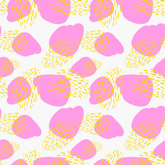 Poster - Seamless pattern design for textile and graphic design. Hand-made abstract simple element. Creative doodle. Modern digital art.  Vector EPS 10.