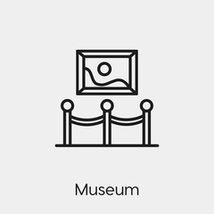 Poster - museum icon vector sign symbol