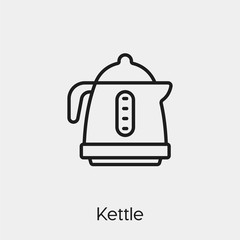 Poster - kettle icon vector. Linear style sign for mobile concept and web design. kettle symbol illustration. Pixel vector graphics - Vector.