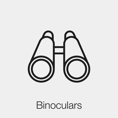 Poster - binoculars icon vector sign symbol