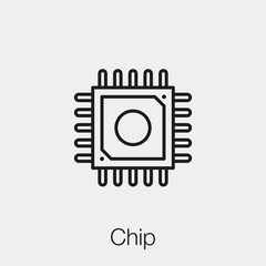 Poster - chip icon vector sign symbol