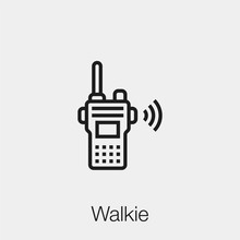Walkie Talkie Icon Vector. Linear Style Sign For Mobile Concept And Web Design. Walkie Talkie Symbol Illustration. Pixel Vector Graphics - Vector.