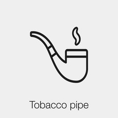 Poster - tobacco pipe icon vector sign symbol