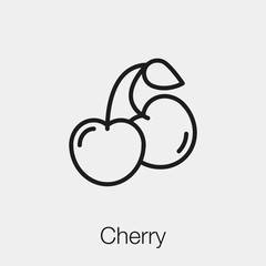 Poster - cherry icon vector sign symbol