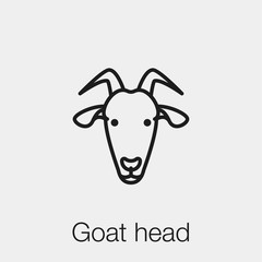 Poster - goat head icon vector. Linear style sign for mobile concept and web design. goat head symbol illustration. Pixel vector graphics - Vector. 