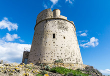 The Old Coasta Canai Tower In Turri, Sant'Antioco, Sardinia
