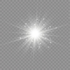 Wall Mural - bright white stars.