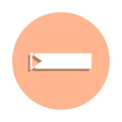 Poster - Arrow badge icon. Simple glyph, flat vector of web icons for ui and ux, website or mobile application