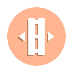 Poster - Broken line road badge icon. Simple glyph, flat vector of web icons for ui and ux, website or mobile application