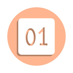 Poster - Calendar badge icon. Simple glyph, flat vector of web icons for ui and ux, website or mobile application