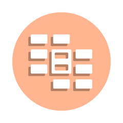 Poster - Combine cells 36 badge icon. Simple glyph, flat vector of web icons for ui and ux, website or mobile application